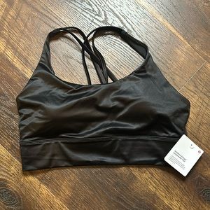 lululemon energy longline bra size 10 in “foil”